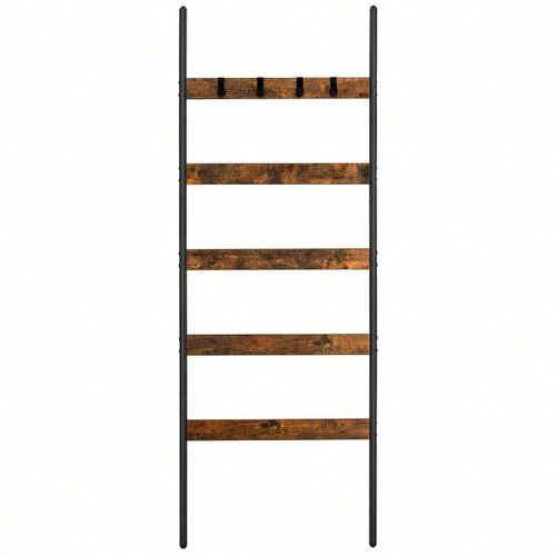 Étagère Échelle Inclinée, Porte-Serviettes, 5 Niveaux, Largeur 65 Cm, Cadre En Acier