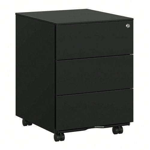 Caisson De Bureau Mobile, Avec 3 Tiroirs, Pré-Assemblé, 39 X 45 X 55 Cm