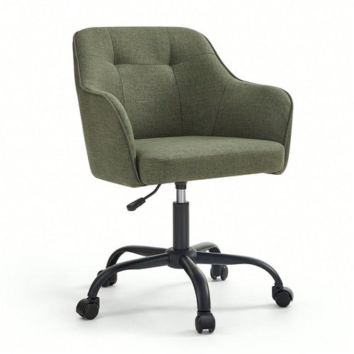 Chaise De Bureau, Fauteuil Ergonomique, Siège Pivotant, Réglable En Hauteur, Capacité De Charge 110 Kg, Vert