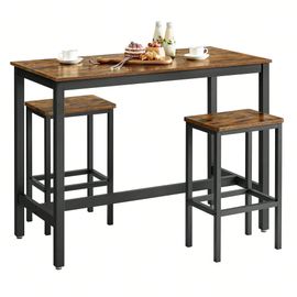 Ensemble Table Et Chaises, Table À Manger, Style Industriel, Marron Rustique Et Noir