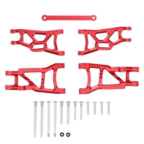 Kit De Voiture Rc À Bras De Suspension Avant Et Arrière En Métal Pour 1/10 Traxxas Slash 2wd Vxl Nitro Slash Rustler F-150 Raptor Red