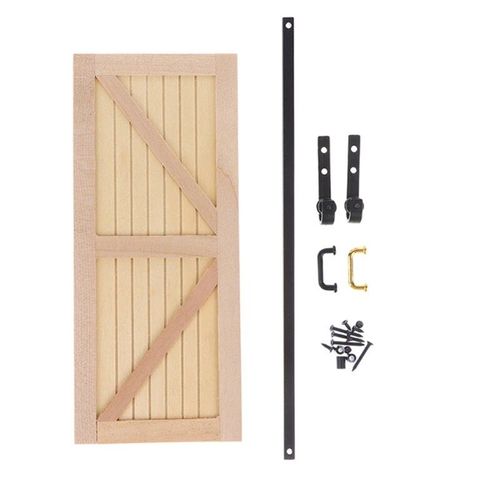 Kit De Diapositives De Porte Marketl'inventaire, Maison De Courses, Porte Marketde Grange, Système De Rail De Face, Jouet De Piste De Rouleau, 1:12