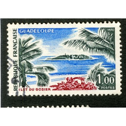 Timbre Oblitéré République Française, Guadeloupe, Ilet Du Gosier, 1970, Postes, 1.00