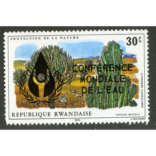 Timbre Oblitéré République Rwandaise, Protection De La Nature, Savanes Boisées, 30 C