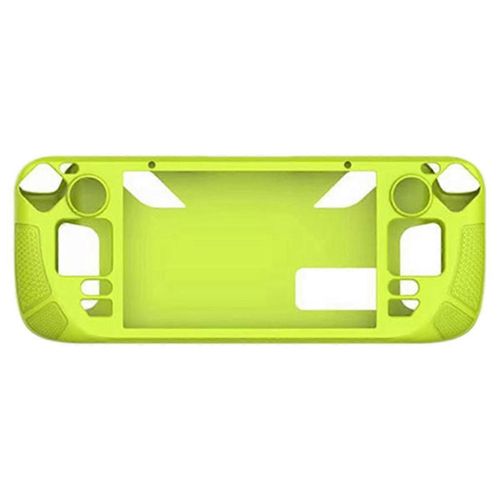 Convient Pour L'étui En Silicone De Console De Jeu Steamdeck Oled, Étui De Protection En Silicone Tout Compris Portable Avec Support, Jaune