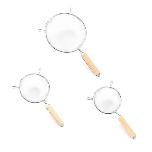 Cuisine Cuisson Acier Farine Tamis Cuisine Soja Lait Jus Filtre Écran Filtre Huile Cuillère Filet Binaural Tenu À La Main