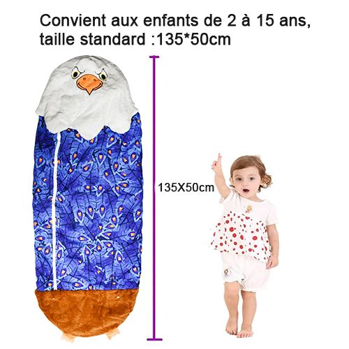 Ohlala Sac de Couchage avec coussin Confortable et Doux pour