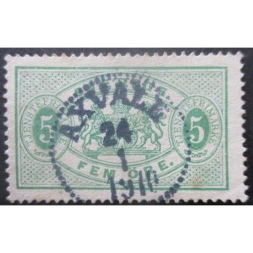 Suede Service N°3a Dentelé 13 Oblitéré