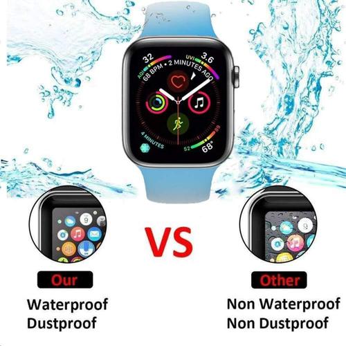 Protecteur D'écran 42 Mm Pour Apple Watch Series 3/2/1 [Lot De 2] [Verre Trempé] Film De Protection À Couverture Complète 9h 2.5d (Noir 42 Mm)