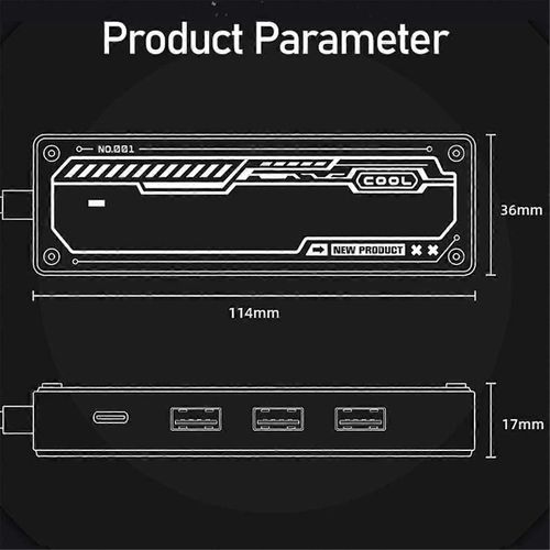 Station d'accueil USB 3.0 Hub 5 en 1 Adaptateur USB avec USB2.0X2 USB3.0 PD100W USB-C 4K@30Hz pour PC Portable Téléphone Portable