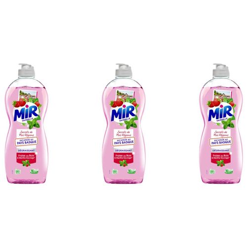 Mir Lot de 3 Vaisselles Secrets de nos régions Pays Basque ¿ Liquide Vaisselle (0.675L) ¿ Vaisselle Main