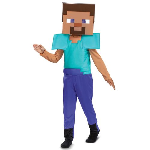 Déguisement Steve Minecraft Enfant - Taille: 7 - 8 Ans (124 - 136 Cm)