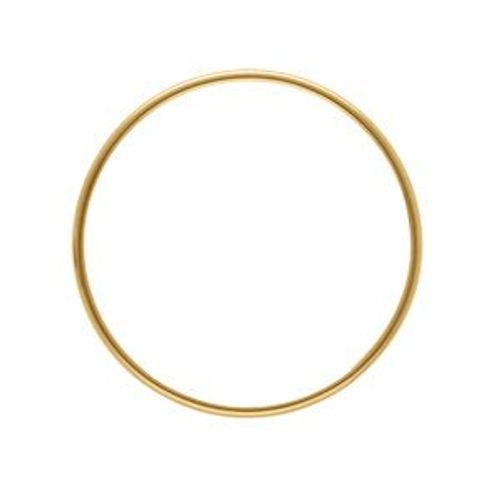Bracelet Acier Doré Fil Rond 2mm Diamètre 63mm