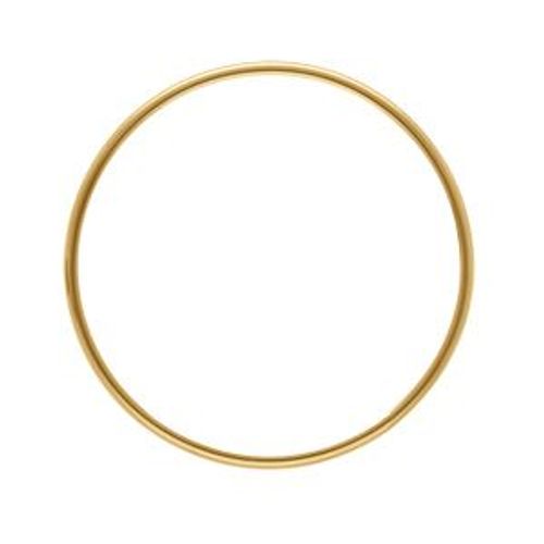 Bracelet Acier Doré Fil Rond 2mm Diamètre 65mm