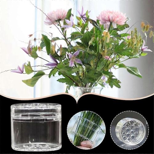 3 Pcs Spirale Ikebana Tige Porte, Grille Florale Réutilisable Transparent Pour Vase, Bloom Shaper Pour Fleurs (L)