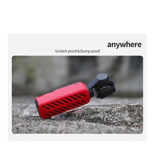 SUNNYLIFE pour Osmo Pocket 3 Silicone Case Pocket 3 Housse de protection Étui Gimbal Camera Drop Case Accessoires, Noir