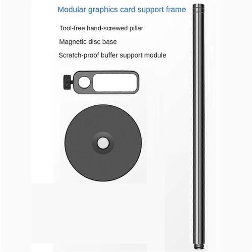 Porte-carte graphique Support de prise PC de bureau Boîtier d'ordinateur Carte vidéo Support de refroidissement par eau pour ordinateur Noir