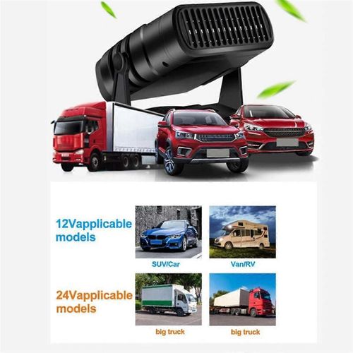 Chauffage De Voiture Chauffage Rapide Et Ventilateur De Refroidissement Dégivreur De Chauffage De Voiture Électrique Dégivreur De Pare-Brise De Désembuage (24v, Pour Camion)