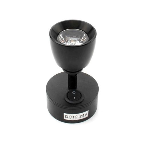 Lampe Murale Chevet Spotlight Rv Light Lampe De Lecture Clip Interrupteur D'éclairage Pour Caravanes, Bateaux, Etc (Noir)