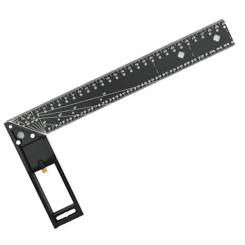 Règle d'angle droit multifonctionnelle 45/90 degrés Règle d'angle de trou Positionnement Règle d'angle de marquage Outil de travail du bois 30cm