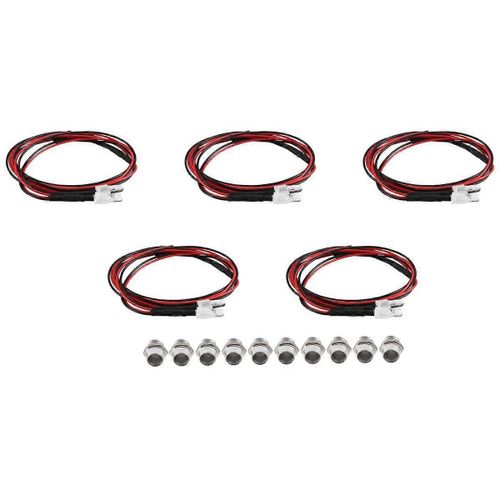 5PCS 2LED 5mm Phares RC Accessoire LED Lumières pour 1/10 Modèle Drift Voiture Véhicule, Blanc