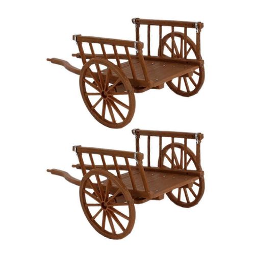 Panier Modèle Miniature Chariot Fées Figurines Miniature Roue Enfant Brouette Accessoire Jardin Chariot Miniature Jouet