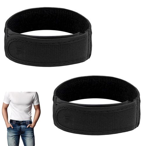 Buckle-Free Belt For Men Adjustable Elastic Belt Invisible Side Belt Adjustable Elastic Side Belt Black M,Black,M