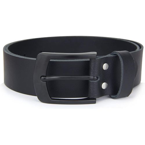 Ceinture En Cuir 100% Cuir Véritable,Made In Germany,Boucle Noire,Largeur 38 Mm,Ceinture Pour Homme Noir