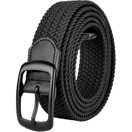 Ceinture Élastique En Tissu Pour Homme-120-180 Cm-Noir Et Marron