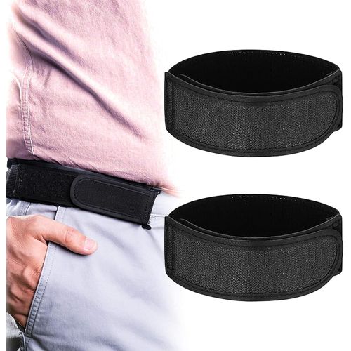 Lot De 2 Ceintures Élastiques Réglables Sans Boucle Pour Jeans Et Pantalons Pour Hommes,Ceinture Réglable Paresseuse,Ceinture Pratique,Serre-Taille Invisible,Noir,Taille L,Noir,L