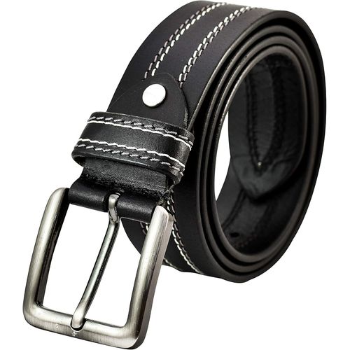 Ceintures Décontractées En Cuir Pour Homme-Largeur : 38 Mm-Noir Et Marron