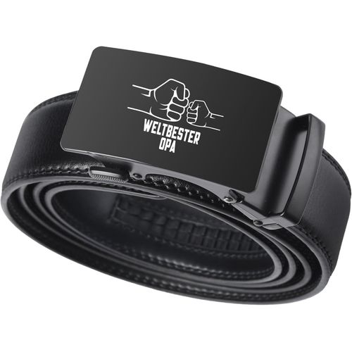 Ceinture Pour Homme En Cuir Réglable Sans Trous Business Boucle Automatique Ceinture Avec Logo Cadeau D'anniversaire Hommes Papa Mari Largeur 3,5 Cm Longueur 130 Cm