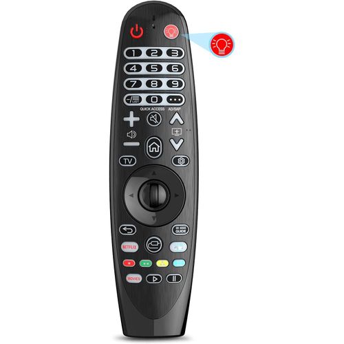 Replacement Remote Control with Backlight for LG TVs,Universal Infrared Remote Control for All LG TVs with Netflix,Movies Buttons (No Voice and Pointer Function)