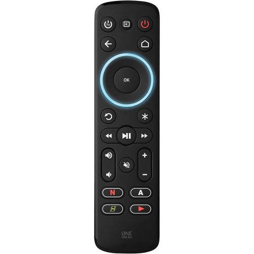 URC7935 Streamer Remote Control for Media Box-Allows Control of Up to 3 Devices-Multimedia Boxes (Roku,Apple TV,etc.),TVs and Sound Bars-Black