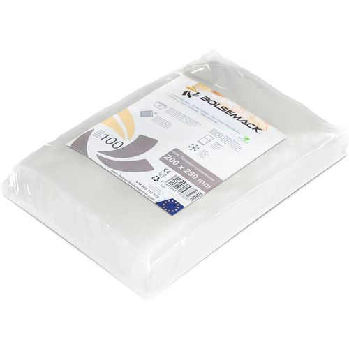 Sacs Sous Vide Gaufrés 200X250Mm (20X25 Cm.) 100 Unités, À Usage Alimentaire Pour Tout Type D'Appareil De Mise Sous Vide[PLA6120434]