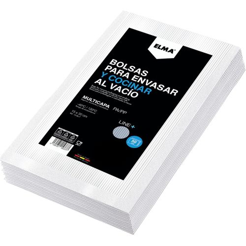 Sacs Sous Vide Alimentaire, Sacs À Faire Le Vide D'Air Avec Technologie Line + Pour La Cuisson Des Aliments Compatible Avec Tout Type D'Appareil De Mise Sous Vide | Sans Bpa, 50 Sa[PLA6121163]
