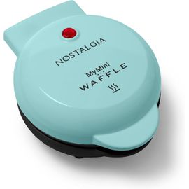 Mymini Gaufrier Électrique Personnel, Surface De Cuisson De 25 Mm, Gaufrier Pour Pommes De Terre Rissolées, Pain Perdu, Fromage Grillé, Quesadilla, Brownies, Cookies, Aqua[PLA6120090]