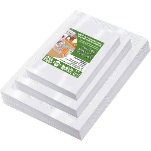 Sac Sous Vide Alimentaire,Sacs À Faire Le Vide D'Air Gaufrés Convient À Tous Machine Sous Vide,Pour La Conservation Des Aliments Et La Cuisson,Sans Bpa(15 X 25Cm-40Pcs,20 X 30Cm-40[PLA6120277]