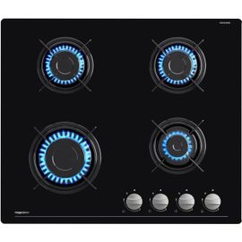 Plaque De Cuisson Gaz 4 Feux, 60Cm Encastrable, Ville Et Bouteille, 7800W[PLA6120743]
