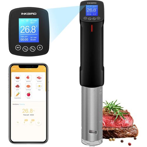 Isv-100W Cuiseur Sous Vide Wifi,Cuiseur Oeuf Thermoplongeur Sous Vide Cooker 1000W,Calculateur D'Immersion Cuisinière Thermostat Réglable,Contrôle Précis Pour Viande,Oeuf,Légumes[PLA6120359]