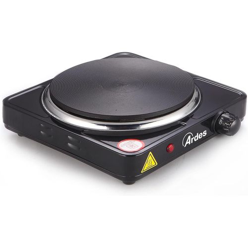 Cuisinière Électrique 1 Plaque En Fonte, 1500W, En Acier Peint, Diamètre De Plaque De 18,5 Cm Et Contrôle Thermostatique Modèle Tikappa Ar1F19 Noir[PLA6120385]