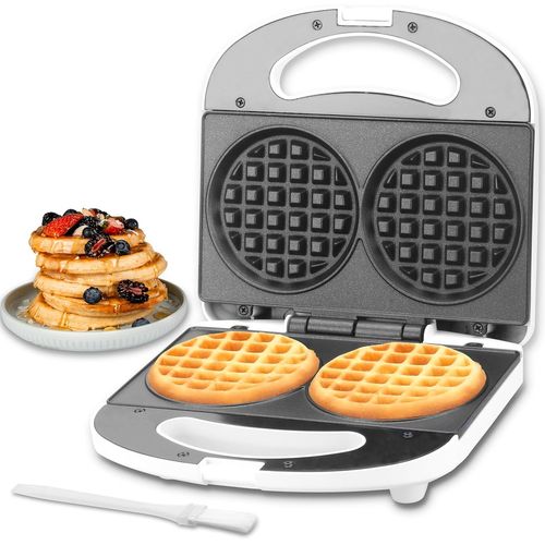 Mini Gaufrier Double, Machine À Gaufre, Petit Gaufrier Avec Revêtement Antiadhésif, Mini Waffle Maker Machine, Idéal Pour Les Fêtes De Famille, Les Anniversaires D'enfants, Pâques [Pla6120080]