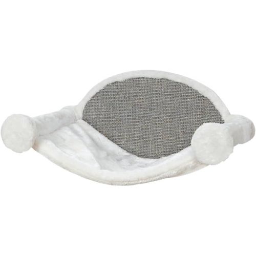 Asas-Hamac Pour Montage Mural Pour Chat Blanc/Gris 54 × 28 × 33cm