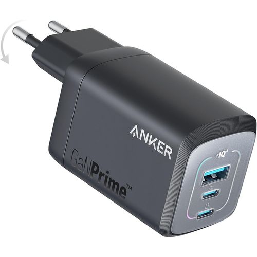 Asas-Prime Chargeur Usb C 100 W Gan,Chargeur Rapide Compact Et Pliable 3 Ports,Pour Macbook Pro/Air,Ipad,Iphone 16/15/14/13 Plus Pro Max,Galaxy S23/S22,Note20,Pixel,Apple Watch,Et Autres
