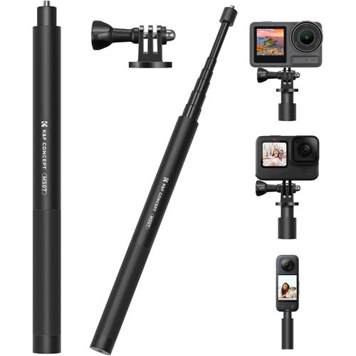 asas-Perche À Selfie Invisible 153Cm,Perche À Selfie Pour Insta 360,Extendable Pole Stick Monopod Avec Adaptateur Compatible Avec Go Pro 13,12,11,10 Insta360 X5 X4,Dji Osmo Action 5 Pro,4,3