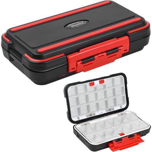 asas-Wisebom Boîte De Rangement Pour Matériel De Pêche Boîte À Leurres Organiseur De Boîte À Accessoires De Pêche Boîte À Leurres Boîte À Outils De Pêche Boîtes De Rangement,30-Compartiments(Noir)