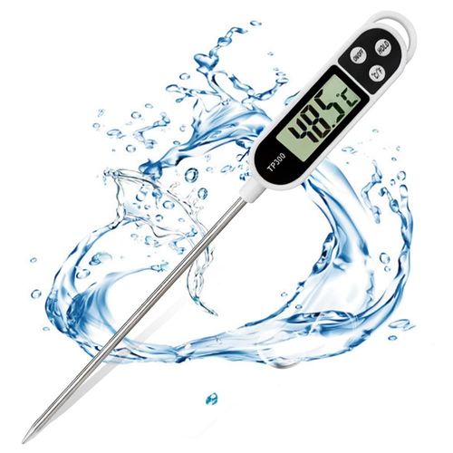 asas-Thermometre Cuisine Accessoire Termometre Cuison,Thermomètre Sonde Thermometre Barbecue 5Secondes Lcd Ecran Thermomètre Pour Patisserie Bbq Lait À Viande Culinaire (Version Normale)