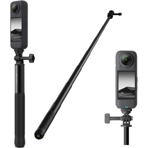 asas-120Cm/ 47.83"" Perche À Selfie Pour Gopro Hero 13 12 11 10 9,Dji Osmo Action 5 Pro 4 3,Insta360 X5 X4 X3 Ace Pro,Trépied De Voyage Invisible Télescopique Avec Adaptateur,Pour Extérieur