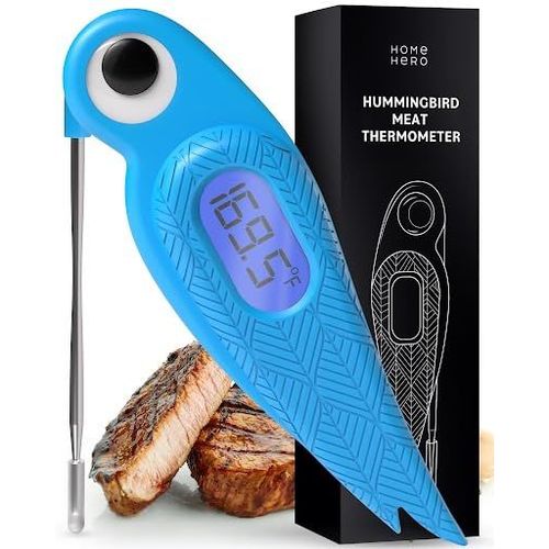 Asas-Thermometre Cuisine Celsius/Fahrenheit-Thermomètre De Cuisson Numérique Avec Sonde Pliable-Thermomètre Culinaire Lecture Instantané-Thermomètre Patisserie Viande Bbq Steak Huile Lait Vin