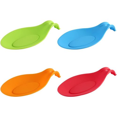 Lot De 4 Repose-Cuillères Colorés En Silicone Pour Spatules, Ustensiles De Cuisine De Petite Taille[Aig6124469]